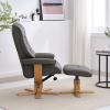 Sardinia Recliner Chair & Footstool in Cinder